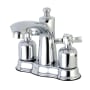 Kingston Brass Millennium 1.2 GPM Centerset Bathroom Faucet with Pop-Up Drain Assembly Polished Chrome