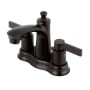 Kingston Brass NuvoFusion 1.2 GPM Centerset Bathroom Faucet with Pop-Up Drain Assembly Oil Rubbed Bronze
