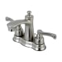 Kingston Brass Royale 1.2 GPM Centerset Bathroom Faucet with Pop-Up Drain Assembly Brushed Nickel