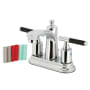 Kingston Brass Kaiser 1.2 GPM Centerset Bathroom Faucet with Pop-Up Drain Assembly Polished Chrome