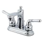 Kingston Brass Naples 1.2 GPM Centerset Bathroom Faucet with Pop-Up Drain Assembly Polished Chrome