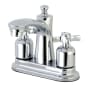 Kingston Brass Millennium 1.2 GPM Centerset Bathroom Faucet with Pop-Up Drain Assembly Polished Chrome