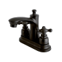 Kingston Brass Victorian 1.2 GPM Centerset Bathroom Faucet with Pop-up Drain Assembly Oil Rubbed Bronze