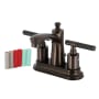 Kingston Brass Kaiser 1.2 GPM Centerset Bathroom Faucet with Pop-Up Drain Assembly Oil Rubbed Bronze