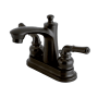 Kingston Brass Naples 1.2 GPM Centerset Bathroom Faucet with Pop-Up Drain Assembly Oil Rubbed Bronze