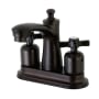Kingston Brass Millennium 1.2 GPM Centerset Bathroom Faucet with Pop-Up Drain Assembly Oil Rubbed Bronze
