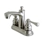 Kingston Brass Vintage 1.2 GPM Centerset Bathroom Faucet with Pop-Up Drain Assembly Brushed Nickel