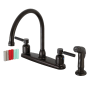 Kingston Brass Kaiser 1.8 GPM Standard Kitchen Faucet - Includes Side Spray Oil Rubbed Bronze