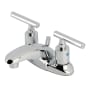 Kingston Brass Manhattan 1.2 GPM Centerset Bathroom Faucet with Pop-Up Drain Assembly Polished Chrome