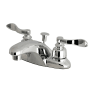 Kingston Brass Nuwave French 1.2 GPM Centerset Bathroom Faucet with Pop-Up Drain Assembly Polished Chrome