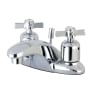 Kingston Brass Millennium 1.2 GPM Centerset Bathroom Faucet with Pop-Up Drain Assembly Polished Chrome