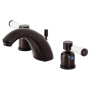 Kingston Brass Paris 1.2 GPM Widespread Bathroom Faucet with Pop-Up Drain Assembly Oil Rubbed Bronze