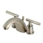 Kingston Brass Manhattan 1.2 GPM Widespread Bathroom Faucet with Pop-Up Drain Assembly Brushed Nickel