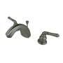 Kingston Brass 1.2 GPM Widespread Bathroom Faucet with Pop-Up Drain Assembly Brushed Nickel
