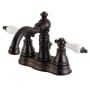 Kingston Brass American Patriot 1.2 GPM Centerset Bathroom Faucet with Pop-Up Drain Assembly Oil Rubbed Bronze