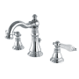 Kingston Brass American Patriot 1.2 GPM Widespread Bathroom Faucet with Pop-Up Drain Assembly Polished Chrome