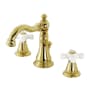 Kingston Brass American Classic 1.2 GPM Widespread Bathroom Faucet with Pop-Up Drain Assembly Polished Brass