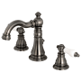 Kingston Brass American Patriot 1.2 GPM Widespread Bathroom Faucet with Pop-Up Drain Assembly Black Stainless Steel