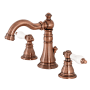Kingston Brass American Patriot 1.2 GPM Widespread Bathroom Faucet with Pop-Up Drain Assembly Antique Copper
