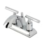 Kingston Brass Manhattan 1.2 GPM Centerset Bathroom Faucet with Pop-Up Drain Assembly Polished Chrome