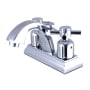 Kingston Brass Concord 1.2 GPM Centerset Bathroom Faucet with Pop-Up Drain Assembly Polished Chrome