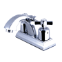 Kingston Brass Millennium 1.2 GPM Centerset Bathroom Faucet with Pop-Up Drain Assembly Polished Chrome
