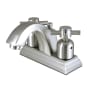 Kingston Brass Concord 1.2 GPM Centerset Bathroom Faucet with Pop-Up Drain Assembly Brushed Nickel