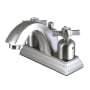 Kingston Brass Millennium 1.2 GPM Centerset Bathroom Faucet with Pop-Up Drain Assembly Brushed Nickel