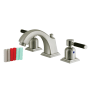 Kingston Brass Kaiser 1.2 GPM Widespread Bathroom Faucet with Pop-Up Drain Assembly Brushed Nickel