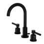 Kingston Brass Concord 1.2 GPM Widespread Bathroom Faucet with Pop-Up Drain Assembly Matte Black