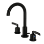 Kingston Brass Centurion 1.2 GPM Widespread Bathroom Faucet with Pop-Up Drain Assembly Matte Black