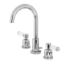 Kingston Brass Paris 1.2 GPM Widespread Bathroom Faucet with Pop-Up Drain Assembly Polished Chrome