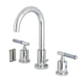 Kingston Brass Synchronous 1.2 GPM Widespread Bathroom Faucet with Pop-Up Drain Assembly Polished Chrome