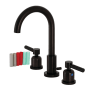 Kingston Brass Kaiser 1.2 GPM Widespread Bathroom Faucet with Pop-Up Drain Assembly Oil Rubbed Bronze