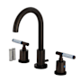 Kingston Brass Synchronous 1.2 GPM Widespread Bathroom Faucet with Pop-Up Drain Assembly Oil Rubbed Bronze