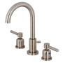 Kingston Brass Concord 1.2 GPM Widespread Bathroom Faucet with Pop-Up Drain Assembly Brushed Nickel