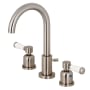 Kingston Brass Paris 1.2 GPM Widespread Bathroom Faucet with Pop-Up Drain Assembly Brushed Nickel