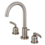 Kingston Brass Centurion 1.2 GPM Widespread Bathroom Faucet with Pop-Up Drain Assembly Brushed Nickel