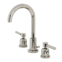 Kingston Brass Concord 1.2 GPM Widespread Bathroom Faucet with Pop-Up Drain Assembly Polished Nickel