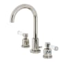 Kingston Brass Paris 1.2 GPM Widespread Bathroom Faucet with Pop-Up Drain Assembly Polished Nickel