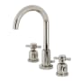 Kingston Brass Concord 1.2 GPM Widespread Bathroom Faucet with Pop-Up Drain Assembly Polished Nickel