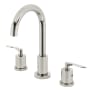 Kingston Brass Serena 1.2 GPM Deck Mounted Widespread Bathroom Faucet with Pop-Up Drain Assembly Polished Nickel
