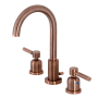 Kingston Brass Concord 1.2 GPM Widespread Bathroom Faucet with Pop-Up Drain Assembly Antique Copper