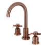 Kingston Brass Concord 1.2 GPM Widespread Bathroom Faucet with Pop-Up Drain Assembly Antique Copper