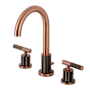 Kingston Brass Convergent 1.2 GPM Widespread Bathroom Faucet with Pop-Up Drain Assembly Antique Copper