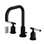 Kingston Brass Synchronous 1.2 GPM Widespread Bathroom Faucet with Pop-Up Drain Assembly Matte Black