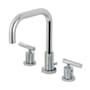 Kingston Brass Convergent 1.2 GPM Widespread Bathroom Faucet with Pop-Up Drain Assembly Polished Chrome