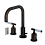 Kingston Brass Synchronous 1.2 GPM Widespread Bathroom Faucet with Pop-Up Drain Assembly Oil Rubbed Bronze