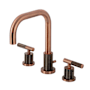 Kingston Brass Convergent 1.2 GPM Widespread Bathroom Faucet with Pop-Up Drain Assembly Antique Copper