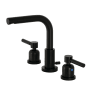 Kingston Brass Concord 1.2 GPM Widespread Bathroom Faucet with Pop-Up Drain Assembly Matte Black